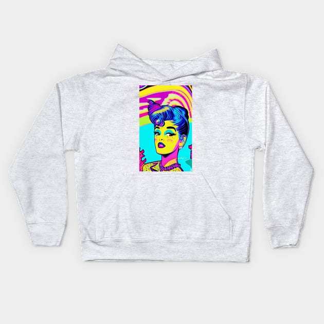 Pop Art Popculture Sexy Woman Kids Hoodie by ShopSunday